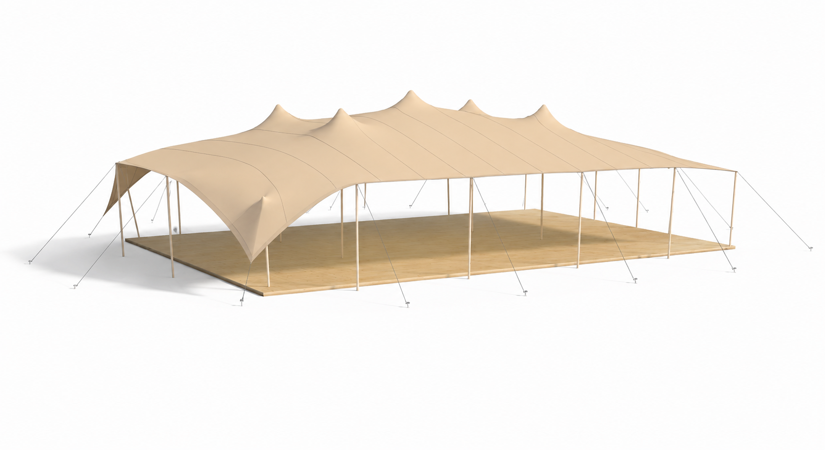 Grande configuration de tente Stretch pour événement à forte jauge